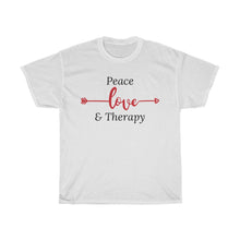 Load image into Gallery viewer, &quot;Peace Love and Therapy&quot; Unisex Jersey Short Sleeve Tee
