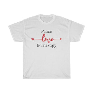 "Peace Love and Therapy" Unisex Jersey Short Sleeve Tee