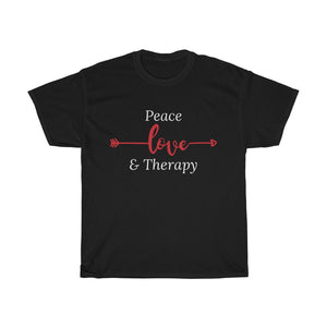 "Peace Love and Therapy" Unisex Jersey Short Sleeve Tee